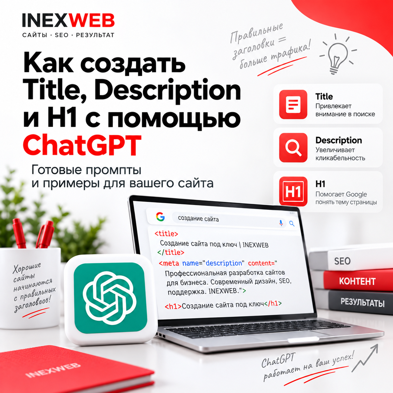 Як підготувати метатеги та H1 для сайту за допомогою ChatGPT